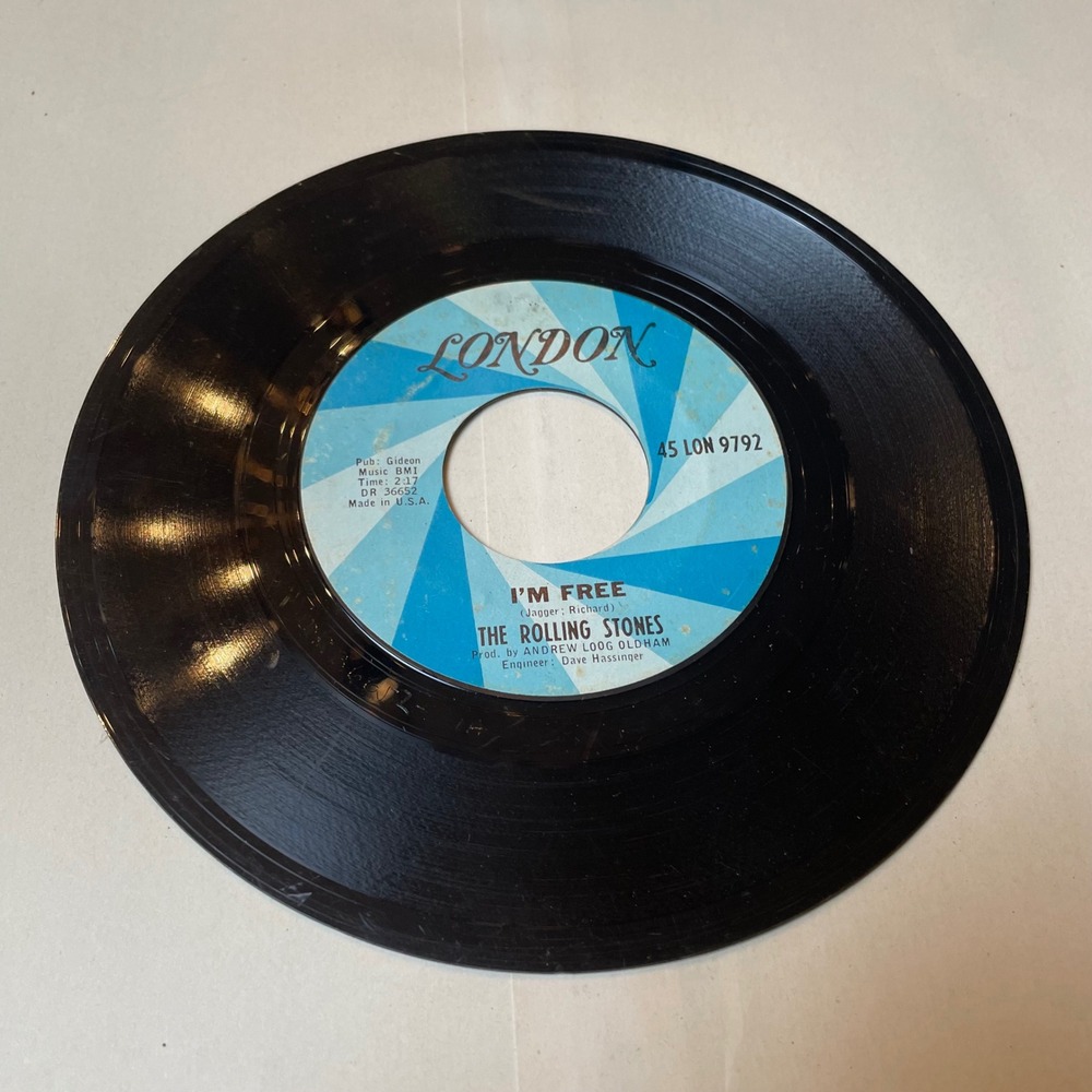 The Rolling Stones I'm Free Get Off of My Cloud 45‎ RPM Record London